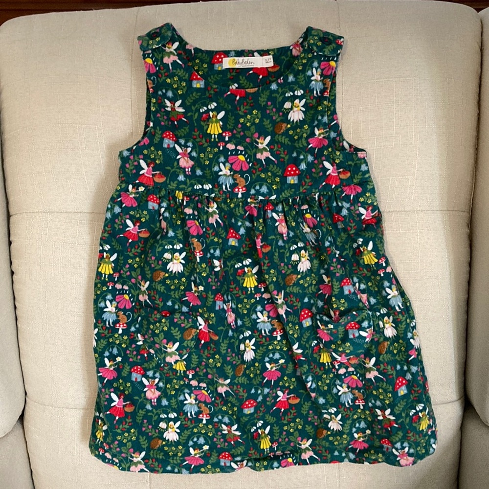 Corduroy jumper with fairies